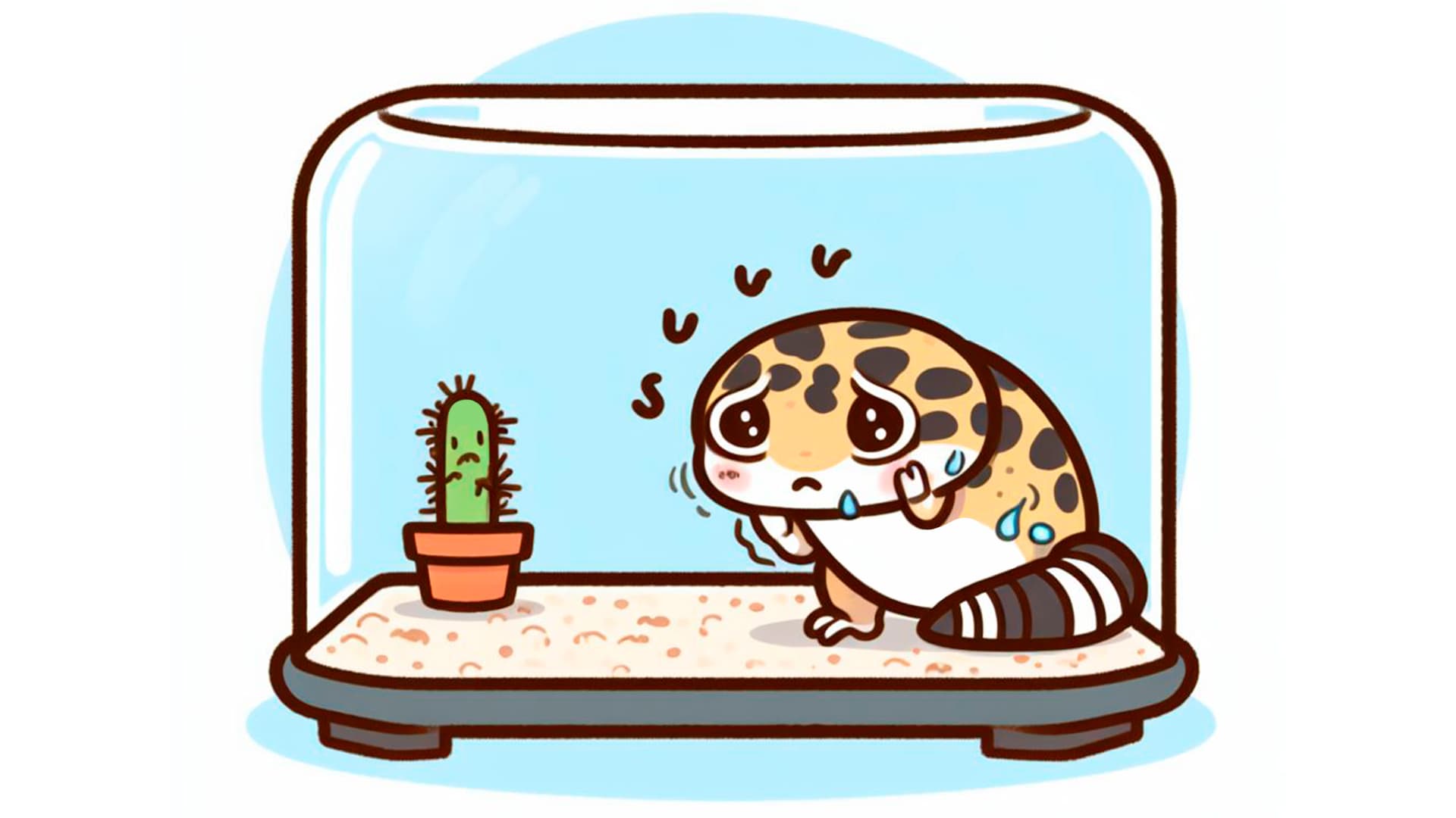 impactacion gecko leopardo