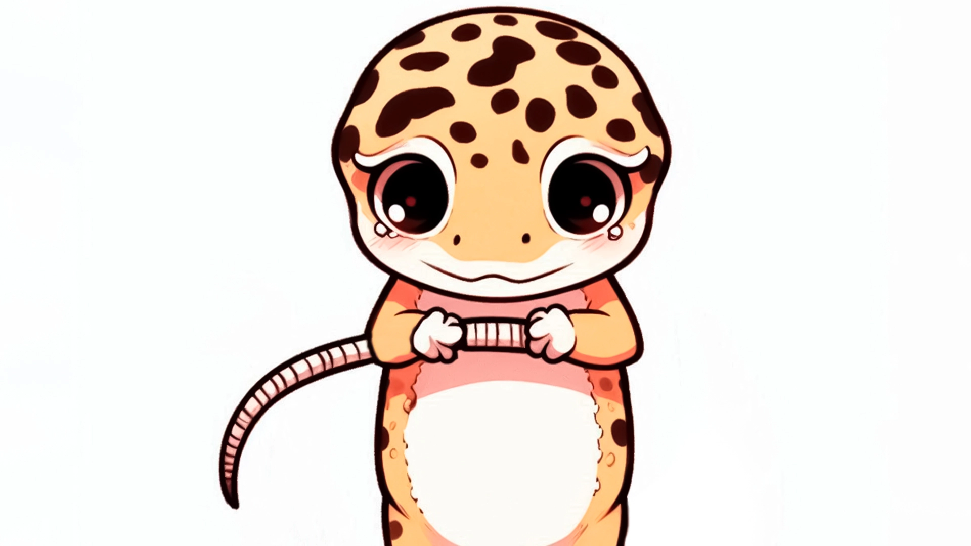 dibujo de un gecko leopardo sin cola